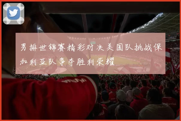 男排世锦赛精彩对决美国队挑战保加利亚队争夺胜利荣耀